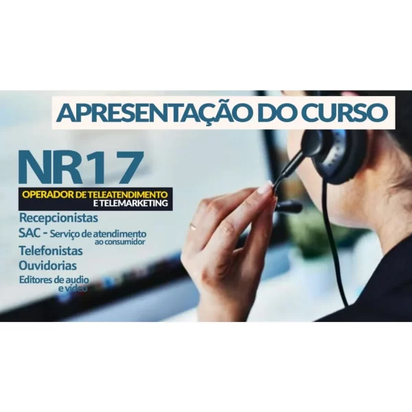 NR17-OPERADOR DE TELEMARKETING/TELEATENDIMENTO ONLINE( 4HEAD)